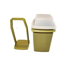 Vintage Tupperware 1330-6 Pick-A-Deli Pickle Keeper Olive Green 3 Pc Set Vtg